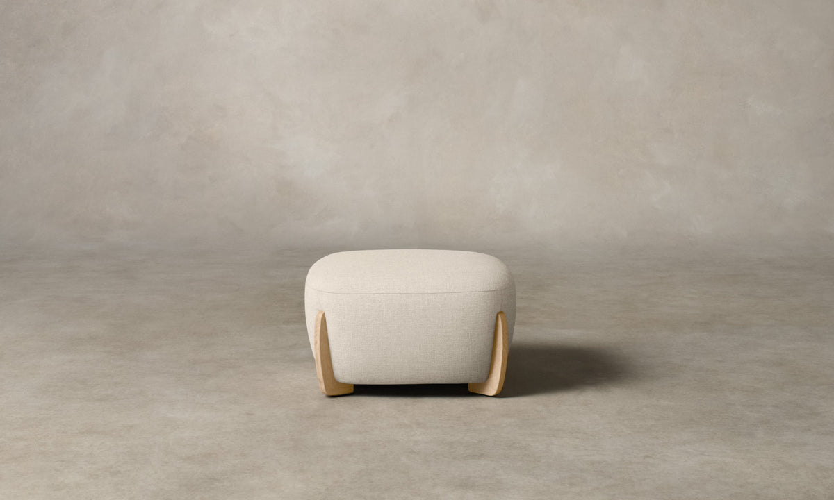 The Vera Ottoman - Performance Woven Chenille Desert