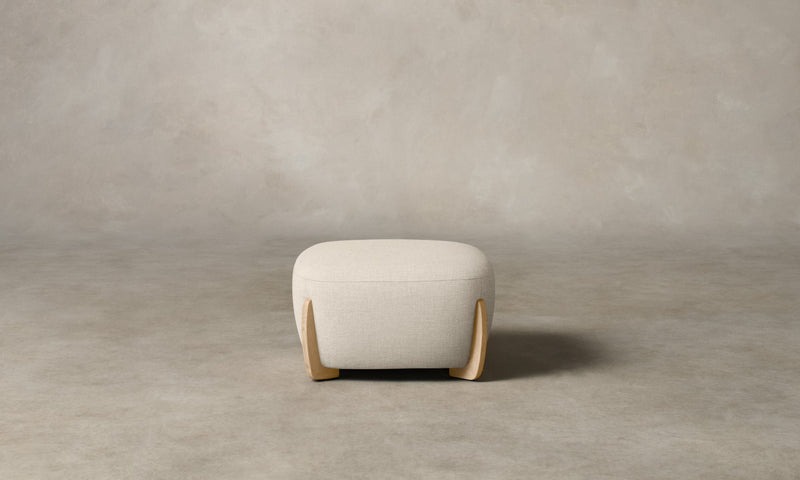 The Vera Ottoman - Performance Woven Chenille Desert