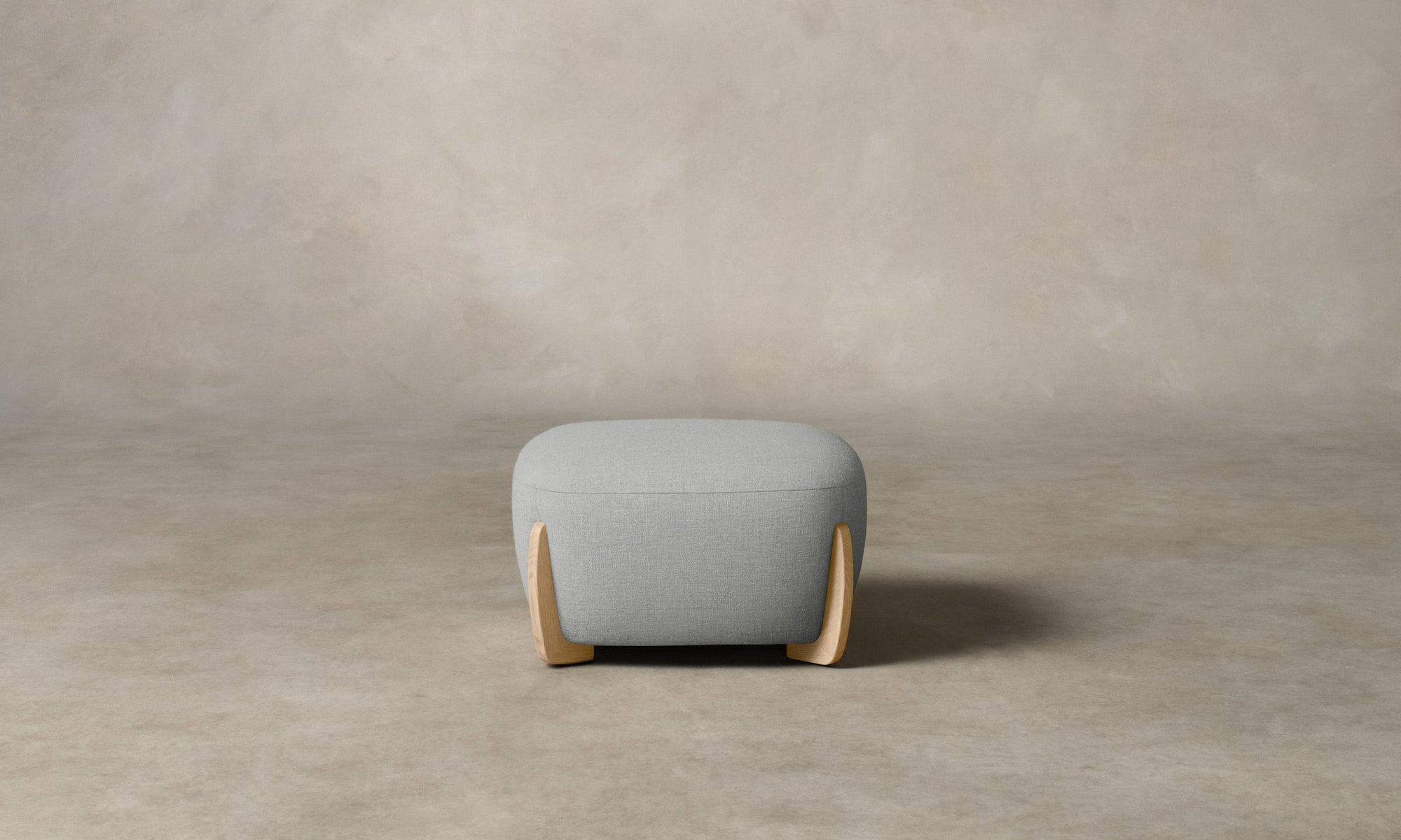 The Vera Ottoman - Performance Woven Chenille Steel