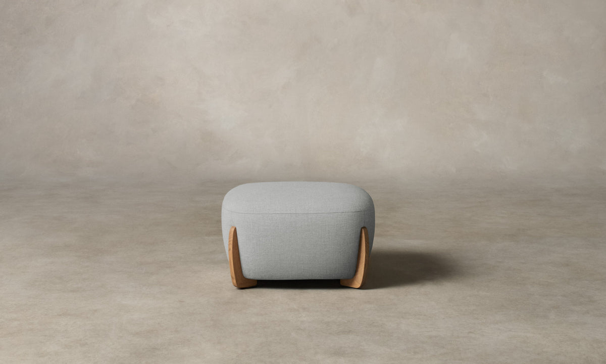 The Vera Ottoman - Performance Woven Chenille Steel