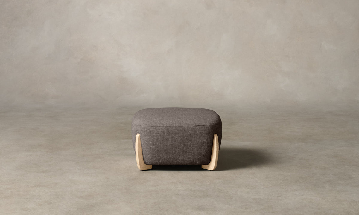 The Vera Ottoman - Heritage Belgian Linen Carob