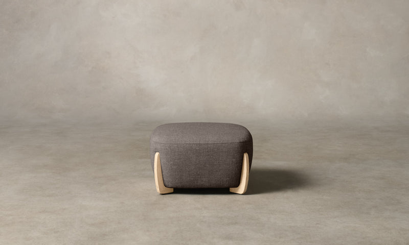 The Vera Ottoman - Heritage Belgian Linen Carob