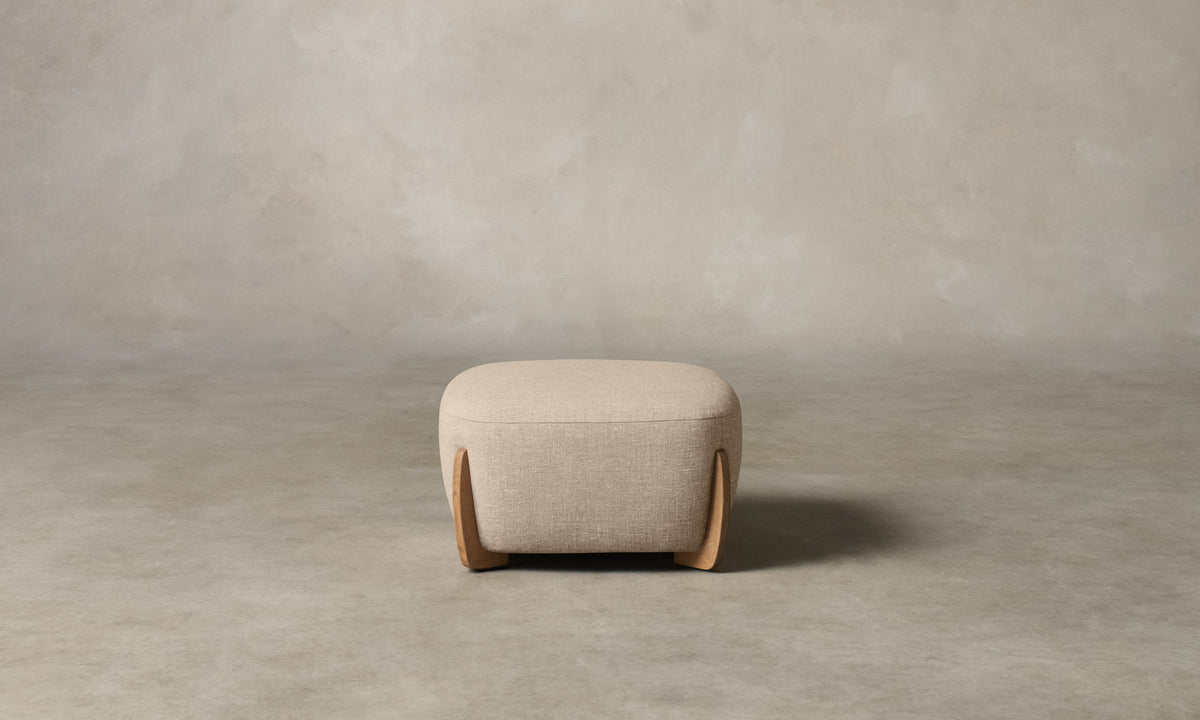 The Vera Ottoman - Heritage Belgian Linen Husk
