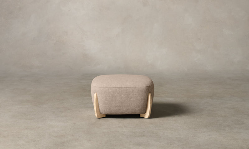 The Vera Ottoman - Heritage Belgian Linen Petal