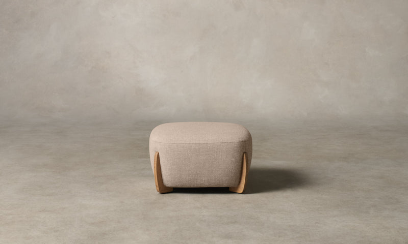 The Vera Ottoman - Heritage Belgian Linen Petal
