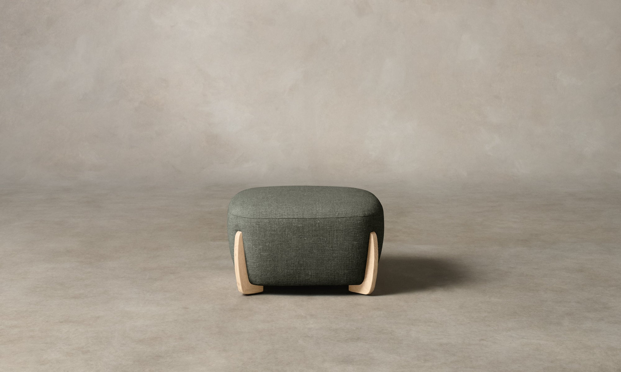 The Vera Ottoman - Heritage Belgian Linen Thyme