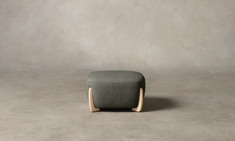 The Vera Ottoman - Heritage Belgian Linen Thyme
