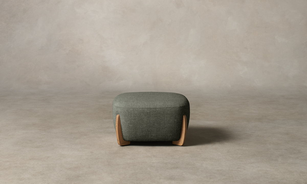 The Vera Ottoman - Heritage Belgian Linen Thyme