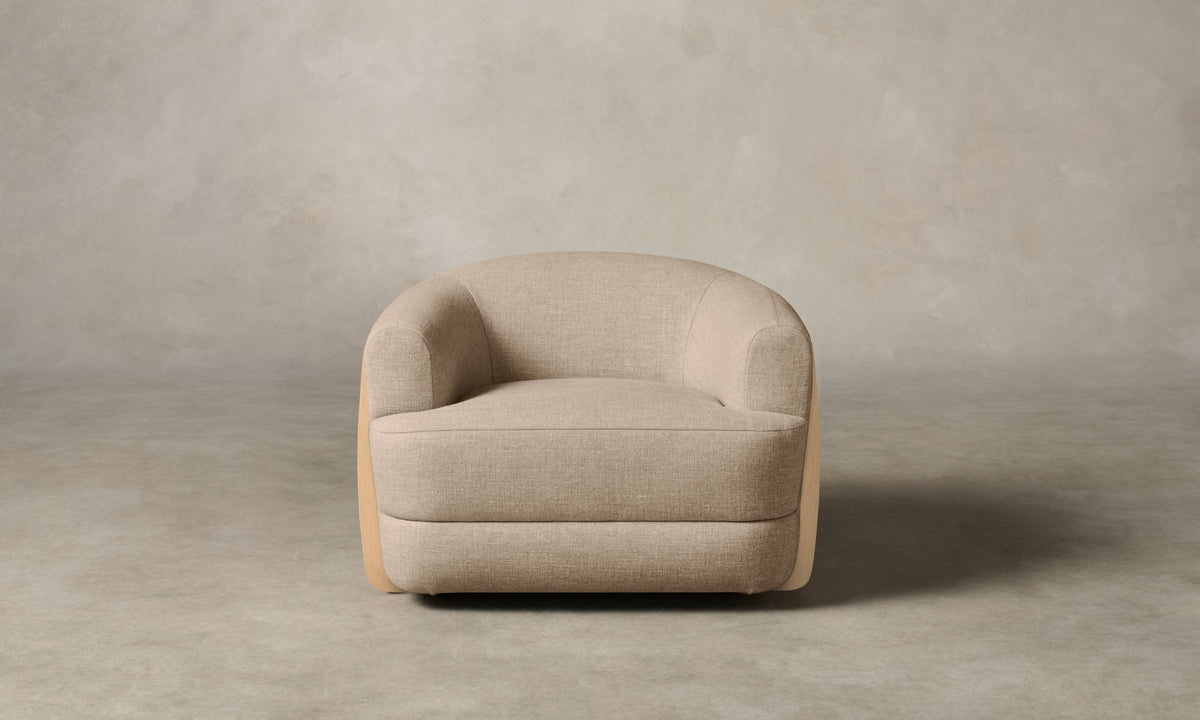 The Vera Swivel Chair - Heritage Belgian Linen Husk