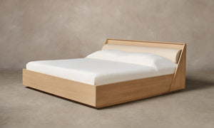 The Verne Bed - Costa Leather Sesame