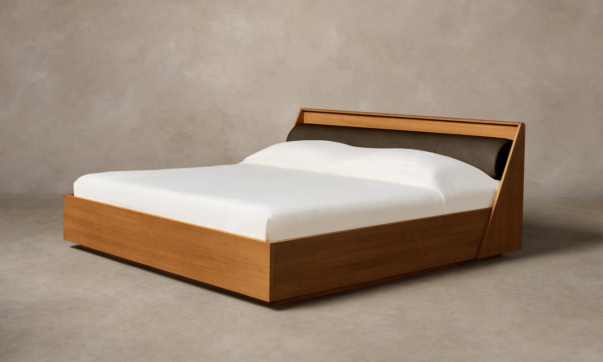 The Verne Bed - Nubuck Leather Espresso