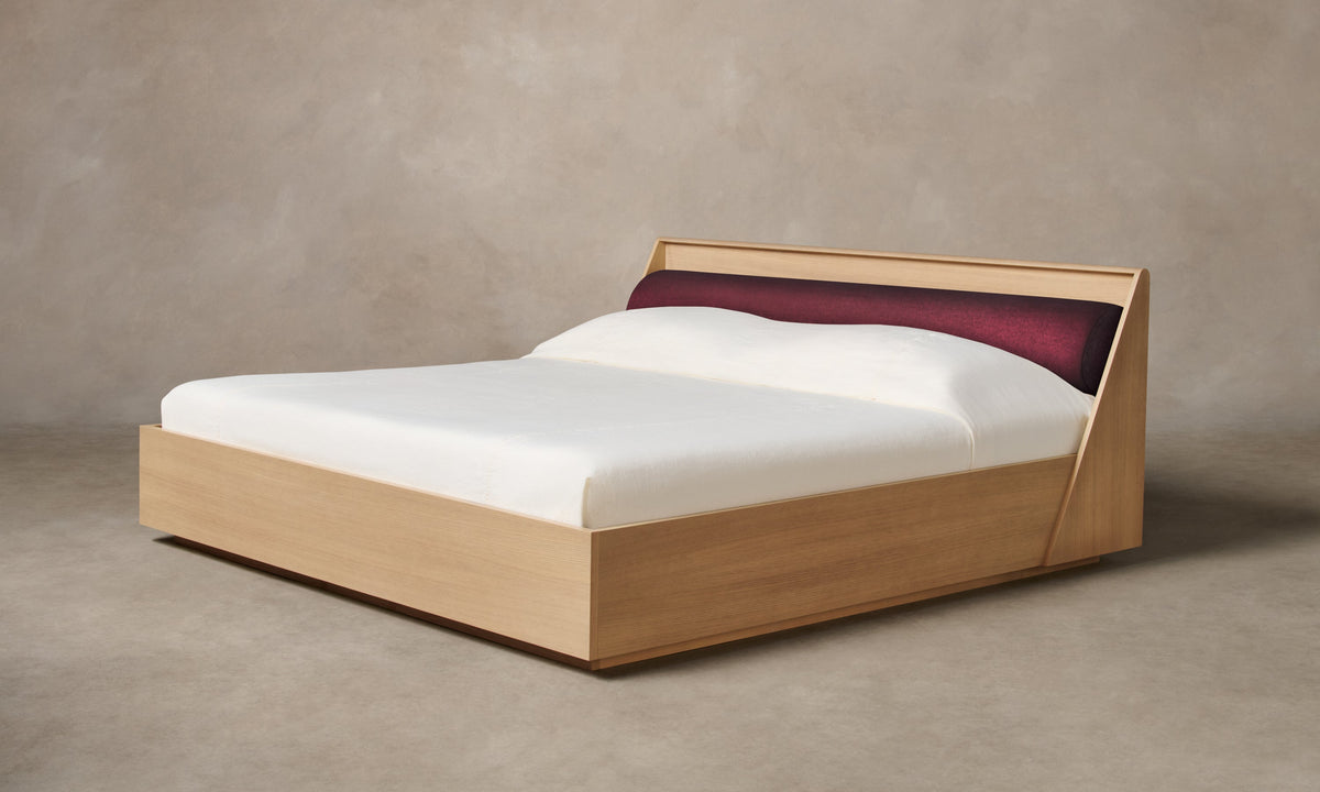 The Verne Bed - Performance Velvet Merlot