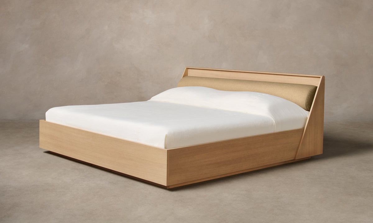 The Verne Bed - Performance Velvet Taupe