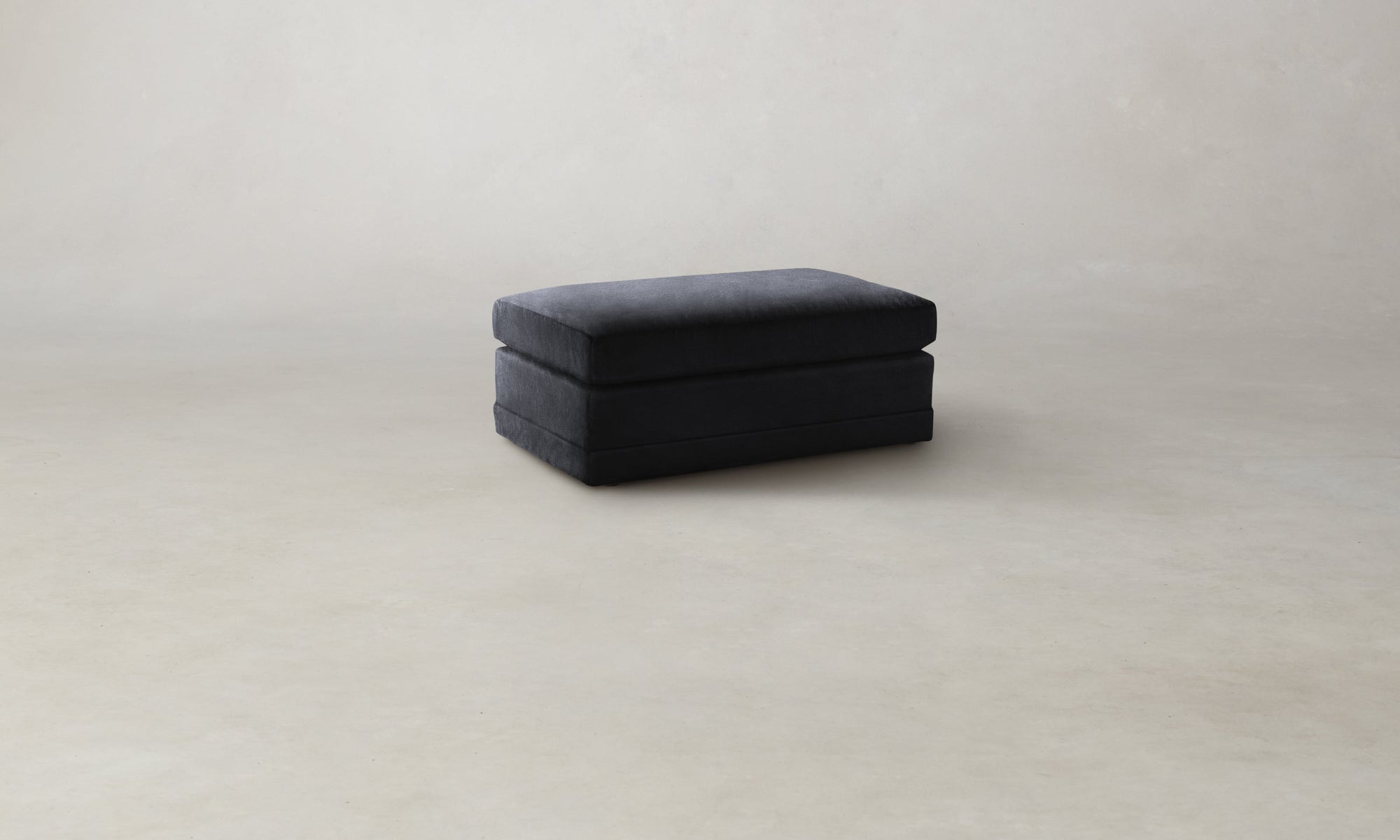 The Warren Ottoman - Marled Alpaca Velvet Nightfall