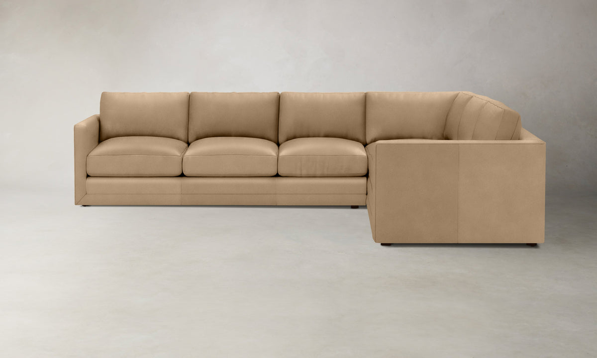 The Warren Sectional - Costa Leather Ridge