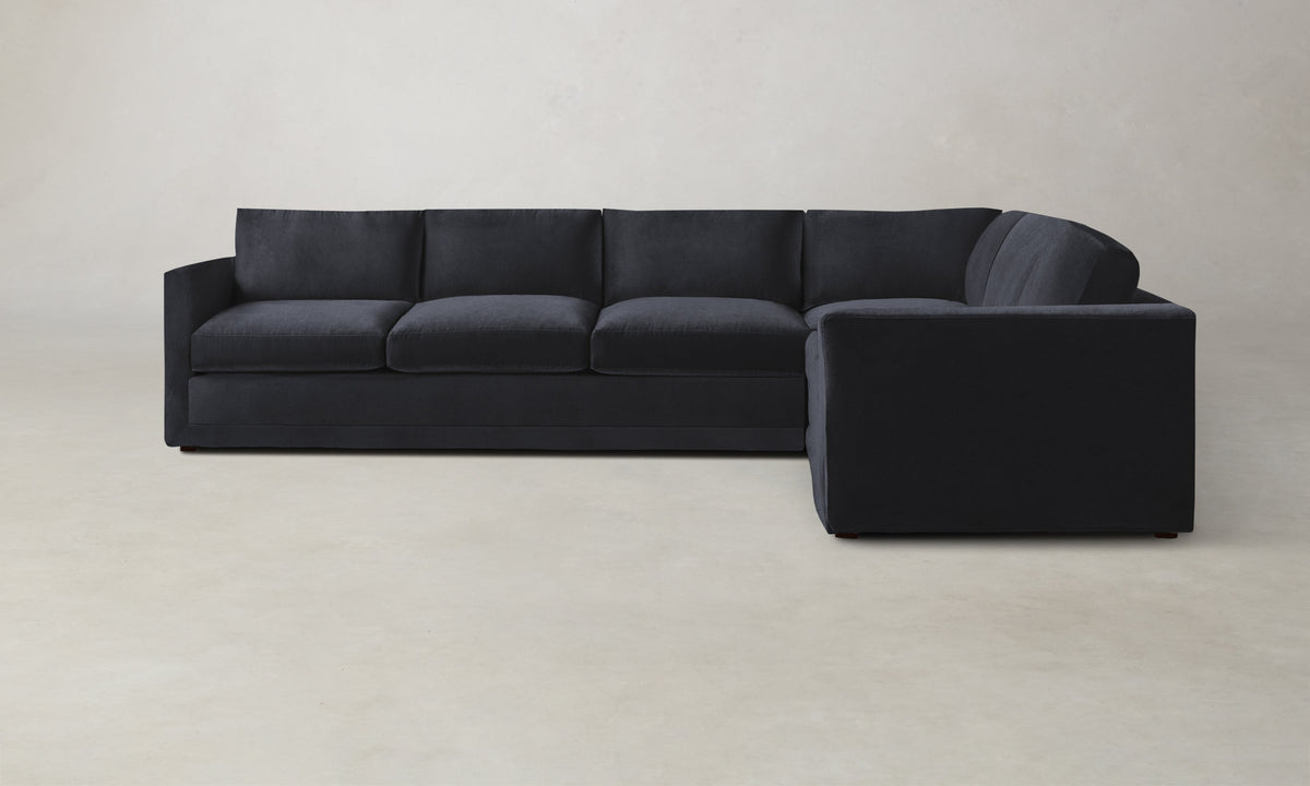 The Warren Sectional - Marled Alpaca Velvet Nightfall
