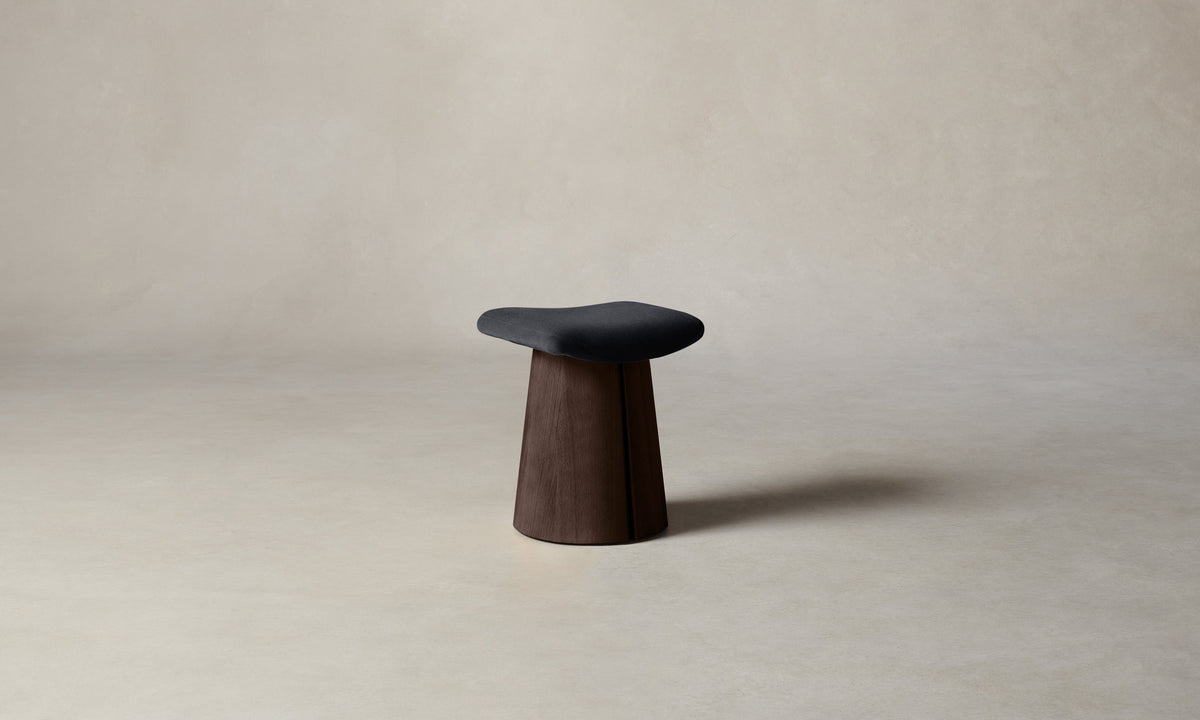 The Weston Stool - Marled Alpaca Velvet Nightfall