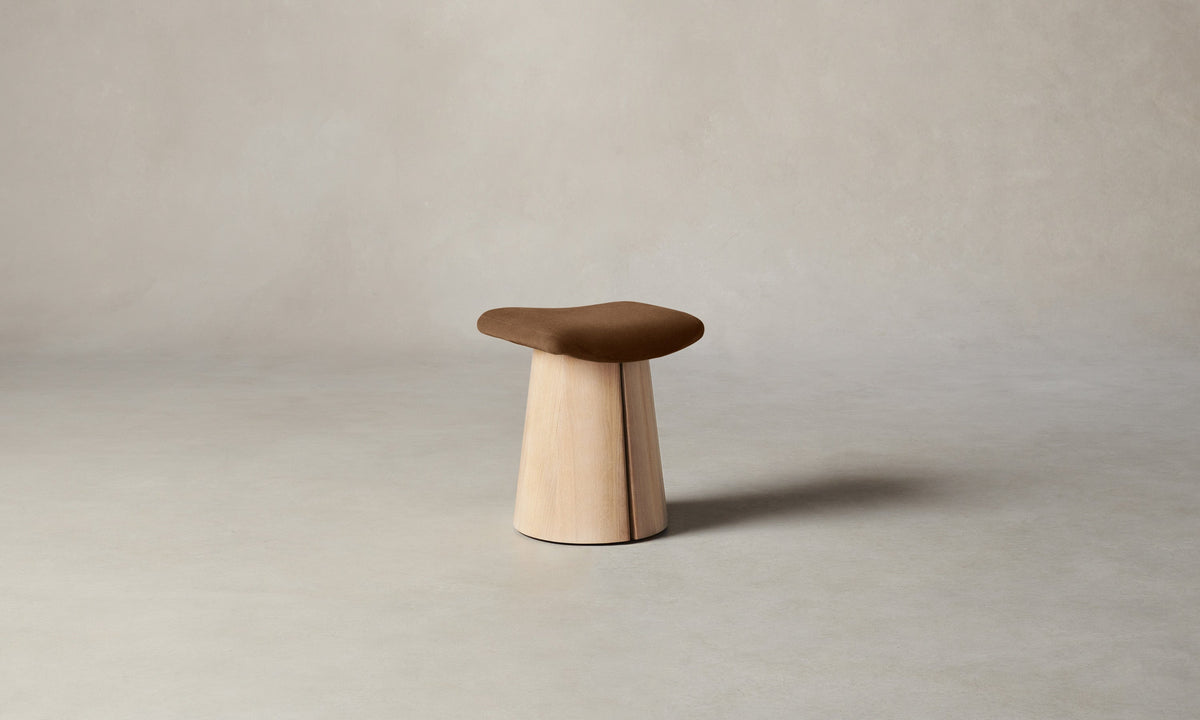 The Weston Stool - Marled Alpaca Velvet Whiskey