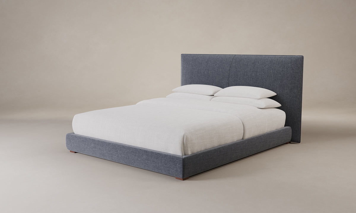 The Wythe Bed - Heritage Belgian Linen Lake