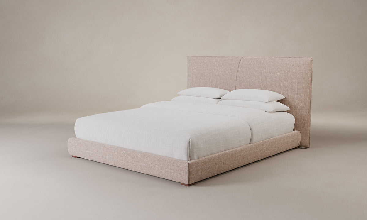 The Wythe Bed - Heritage Belgian Linen Petal