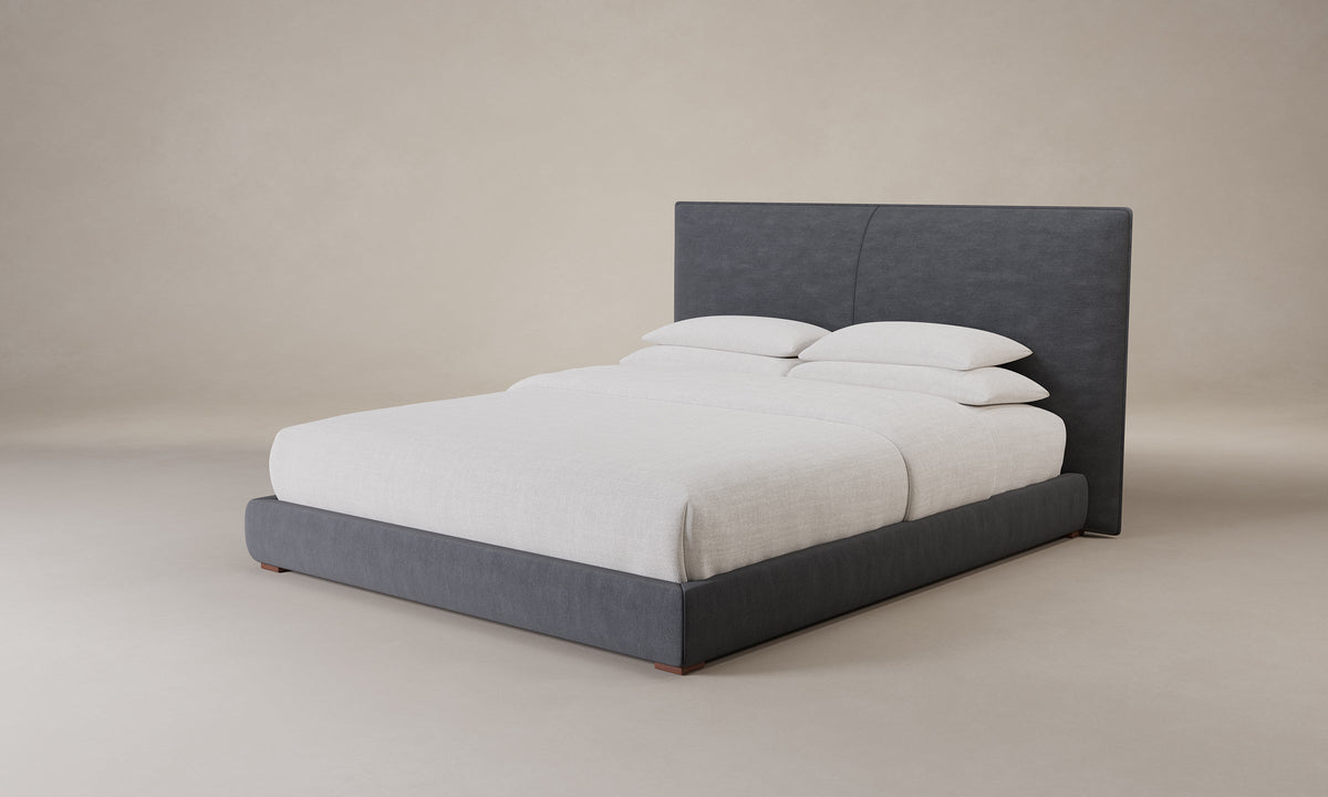 The Wythe Bed - Marled Alpaca Velvet Basalt