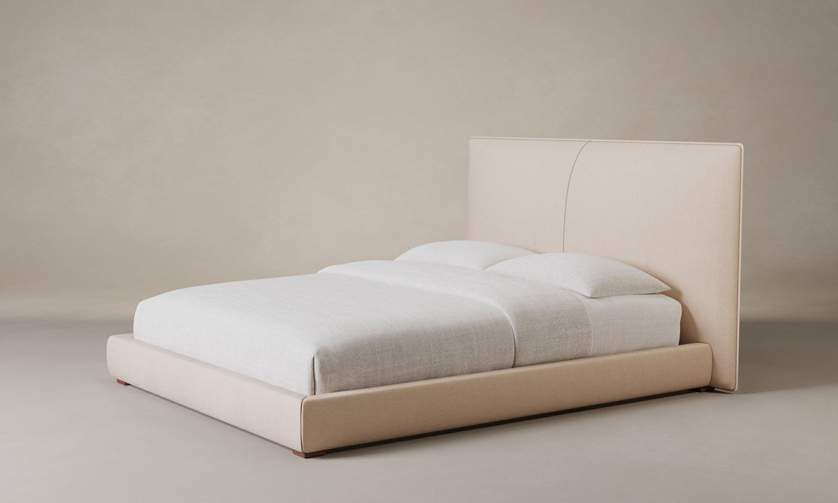 The Wythe Bed in Marled Alpaca Velvet Rosette