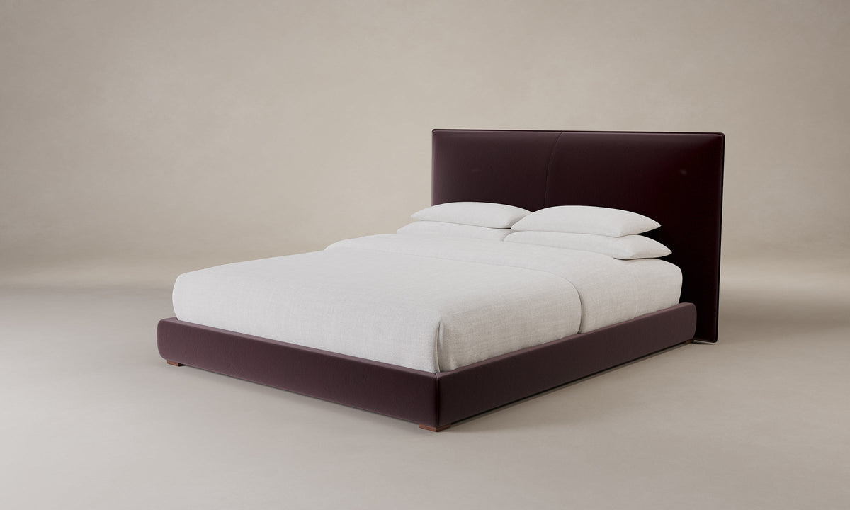 The Wythe Bed - Mohair Crimson