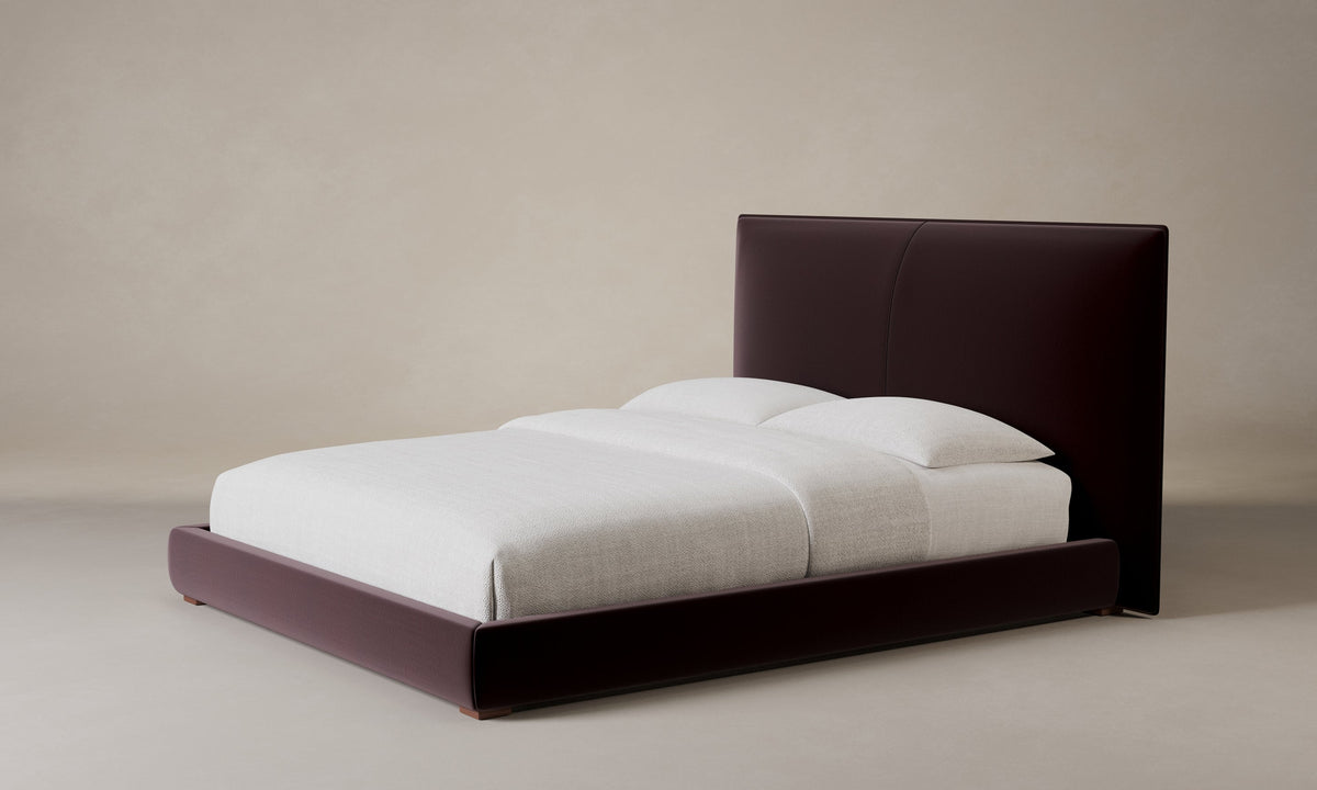 The Wythe Bed - Mohair Crimson