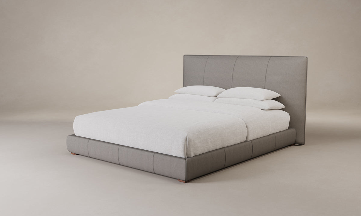 The Wythe Bed - Nubuck Leather Asphalt