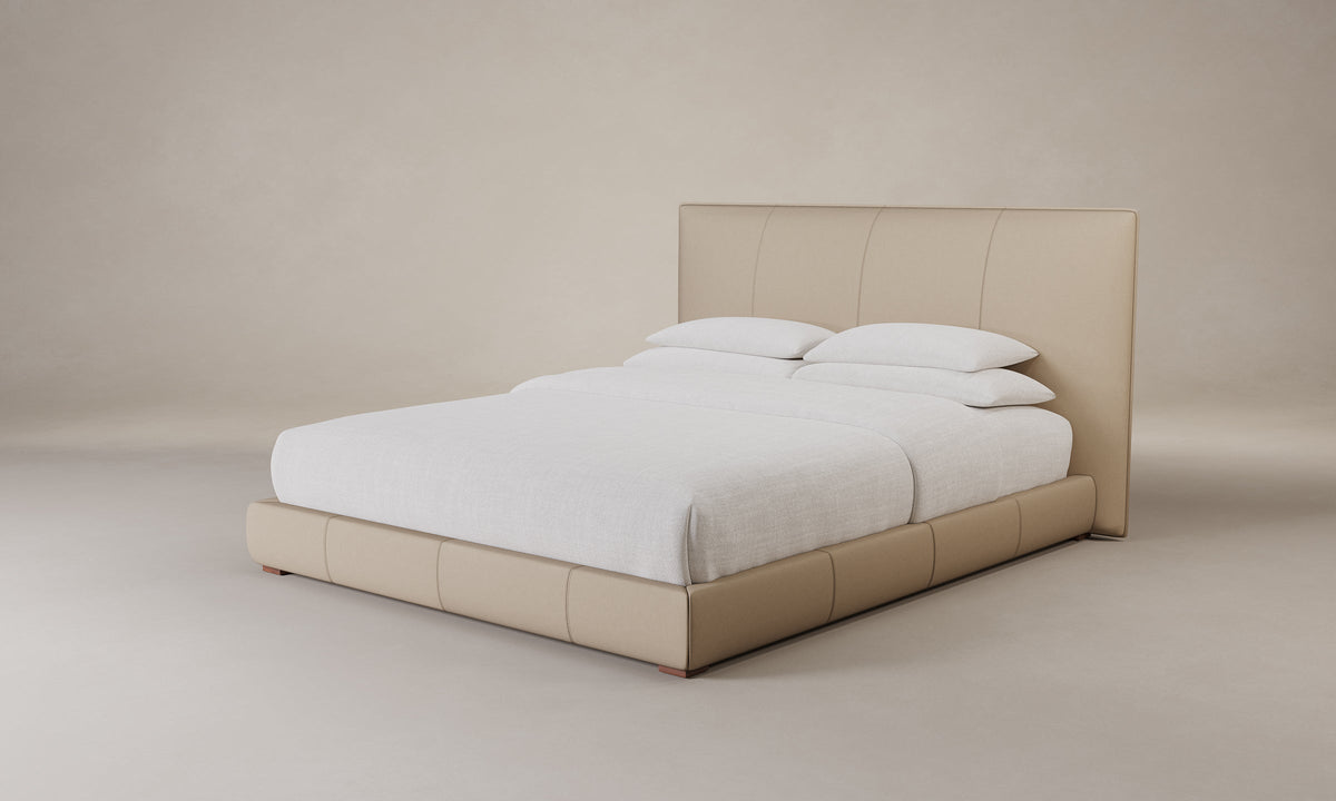 The Wythe Bed - Nubuck Leather Fawn