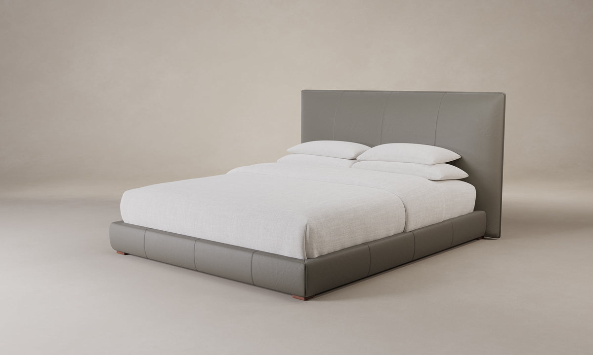 The Wythe Bed - Pebbled Leather Ash