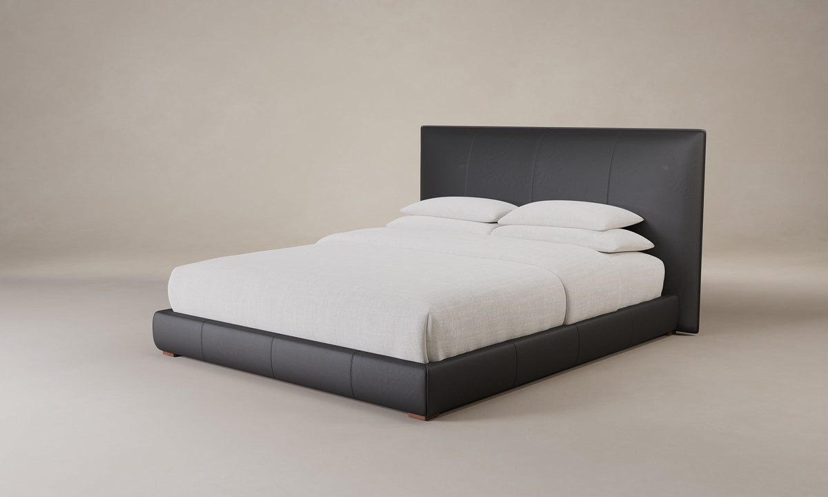 The Wythe Bed - Pebbled Leather Ink