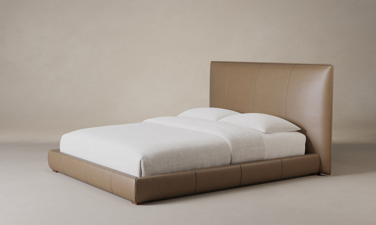 The Wythe Bed - Costa Leather Nutmeg