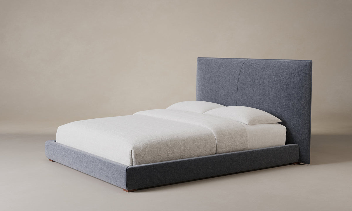 The Wythe Bed - Heritage Belgian Linen Lake