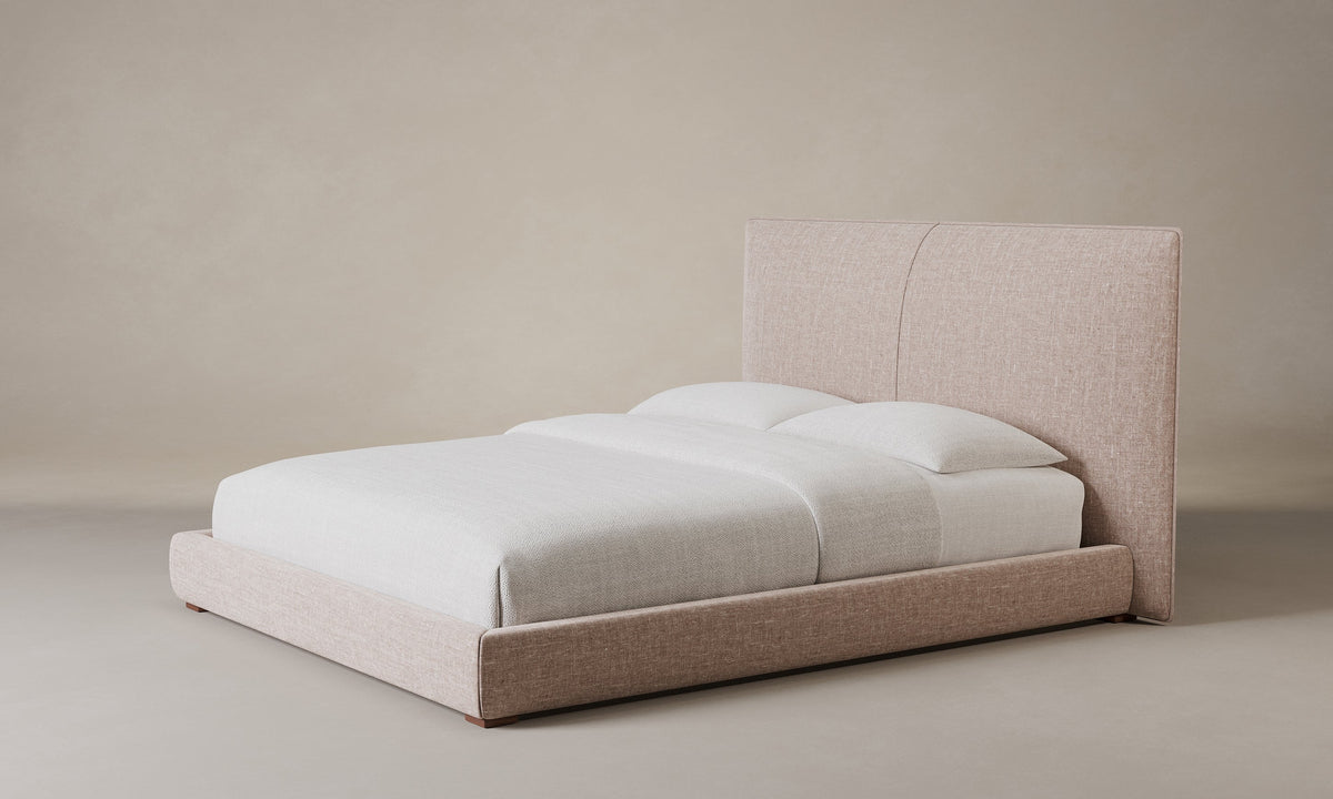 The Wythe Bed - Heritage Belgian Linen Petal