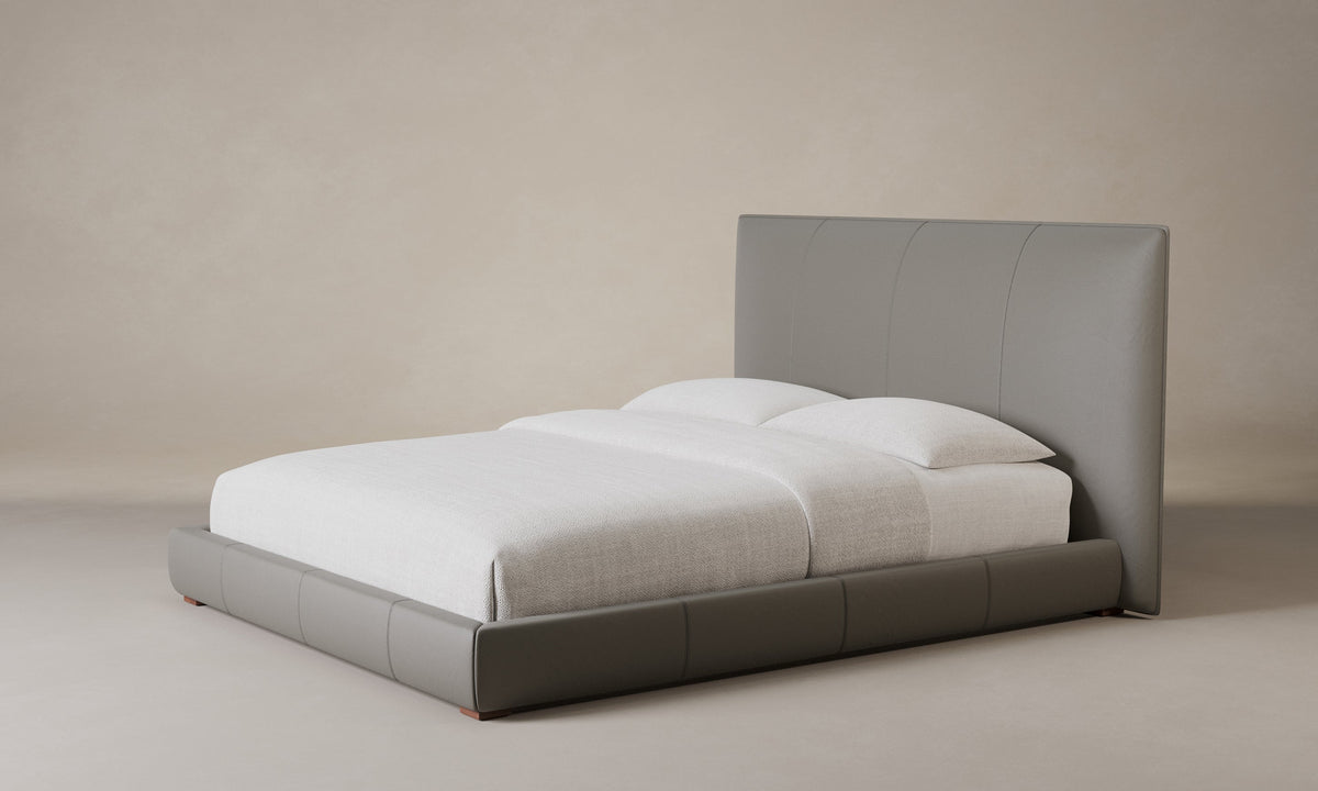 The Wythe Bed - Pebbled Leather Ash