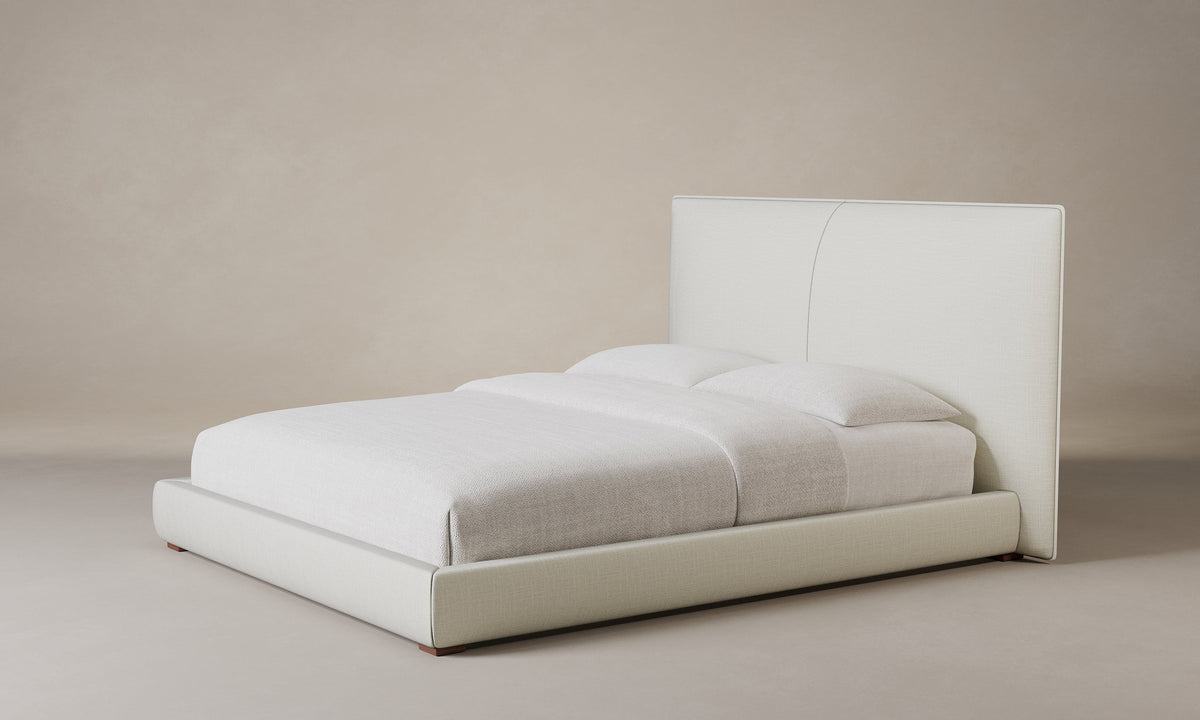 The Wythe Bed - Performance Linen Weave Pure White