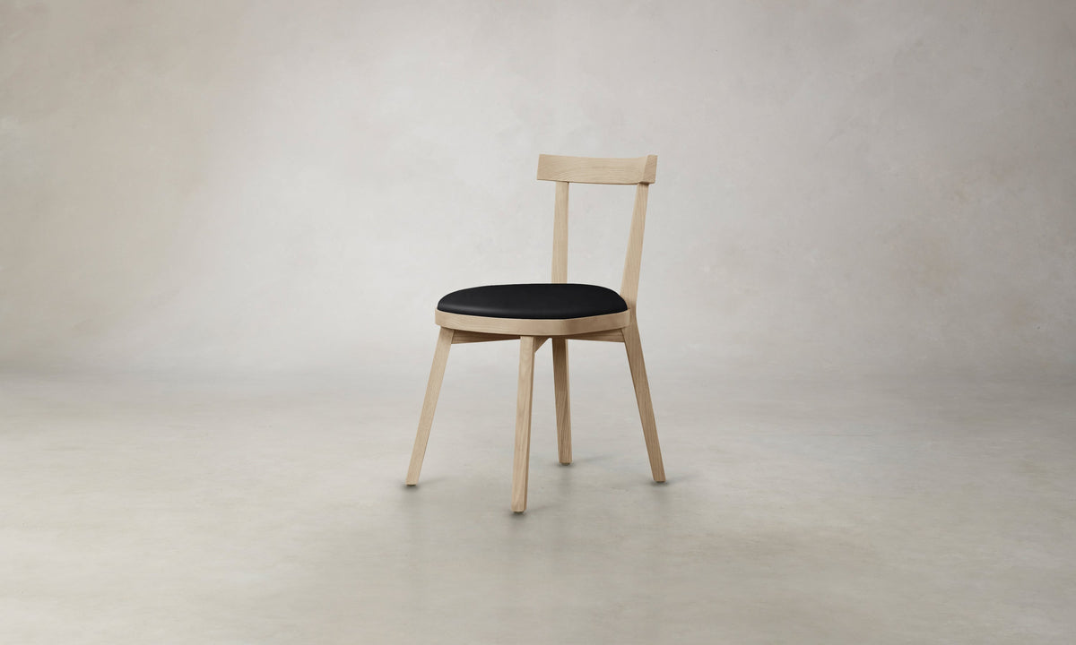The Allen Dining Chair - Costa Leather Jet