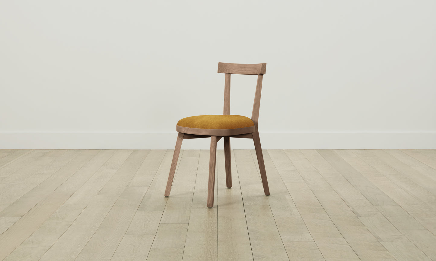 The Allen Dining Chair - Mohair Amber