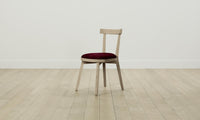 The Allen Dining Chair - Mohair Crimson