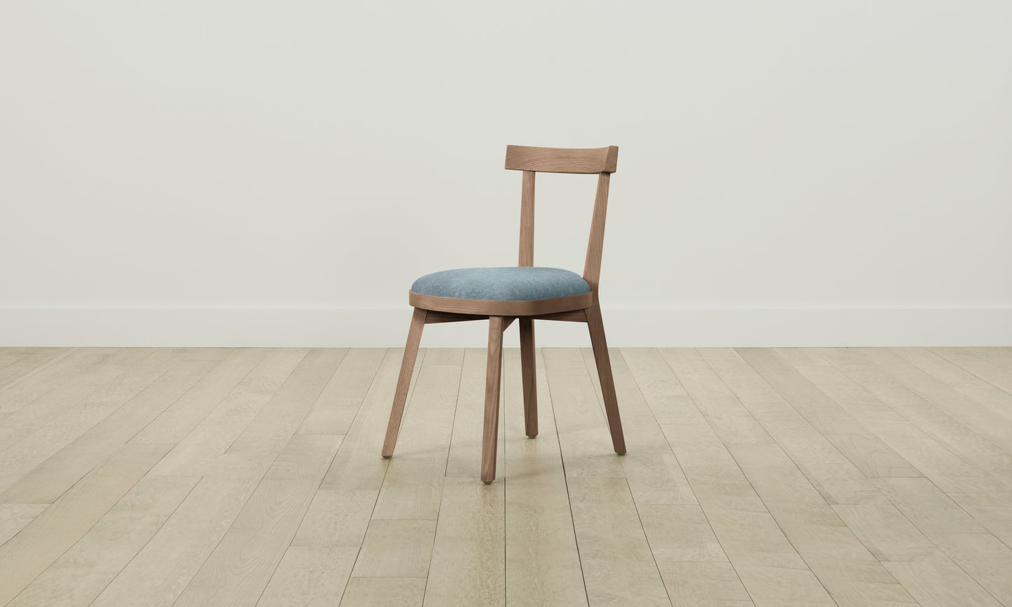 The Allen Dining Chair - Mohair Slate Blue