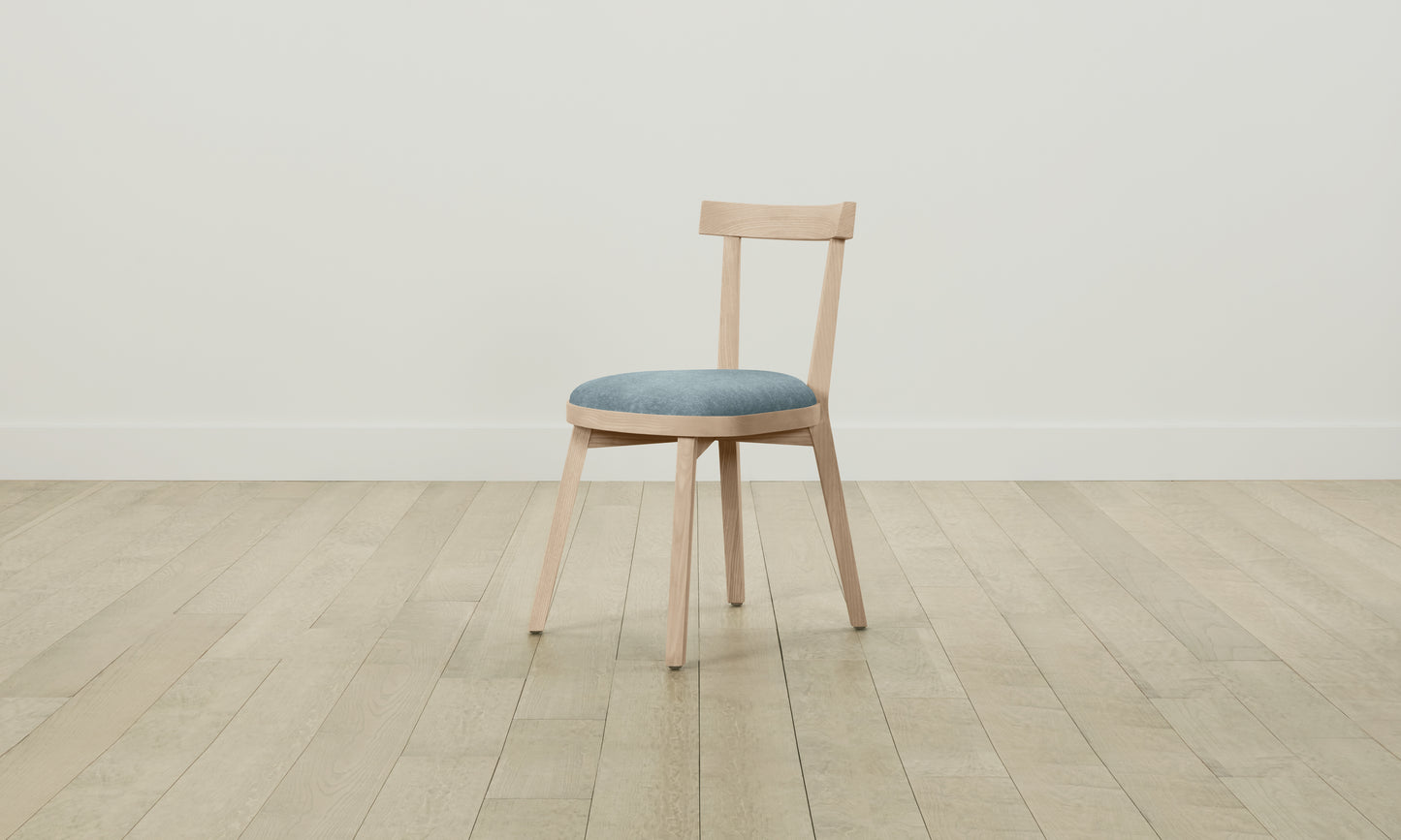 The Allen Dining Chair - Mohair Slate Blue