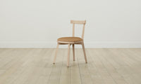 The Allen Dining Chair - Pebbled Leather Latte