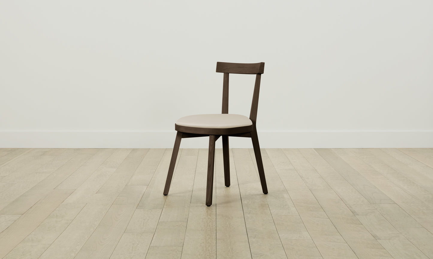 The Allen Dining Chair - Pebbled Leather Stone