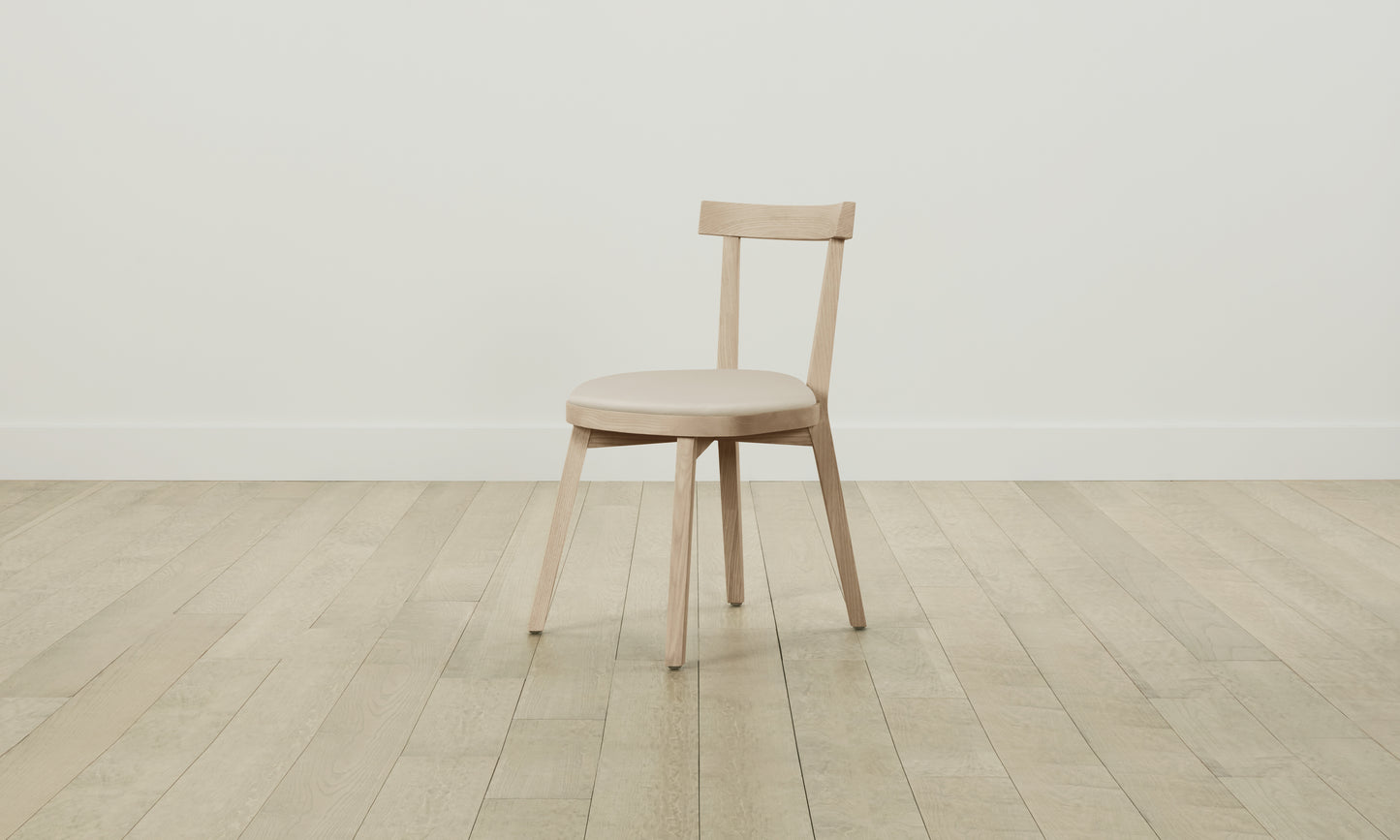 The Allen Dining Chair - Pebbled Leather Stone