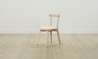 The Allen Dining Chair - Pebbled Leather Swan