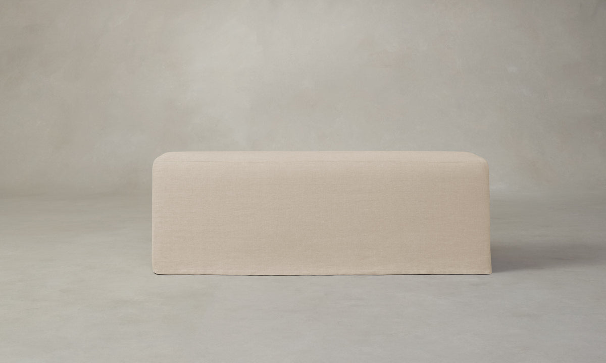 The Beacon Dining Bench - Heritage Belgian Linen Husk