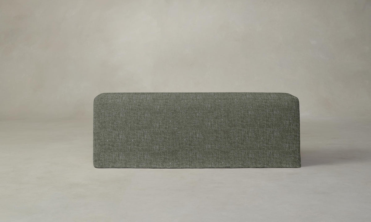 The Beacon Dining Bench - Heritage Belgian Linen Thyme
