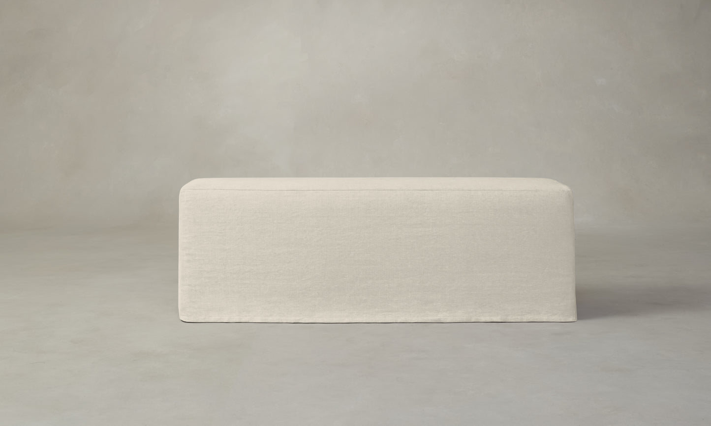 The Beacon Dining Bench - Performance Stonewashed Linen Coconut