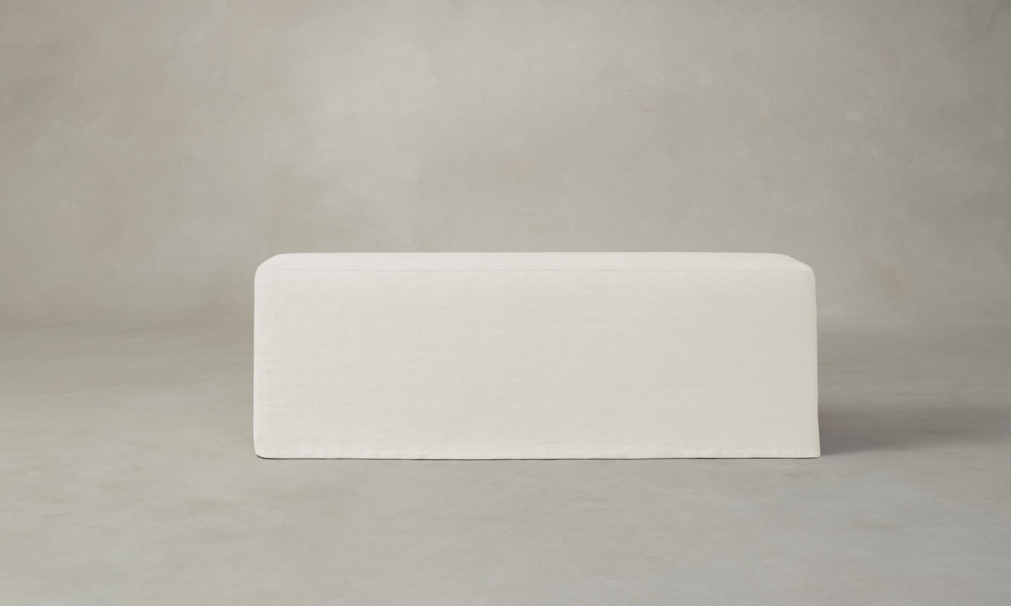 The Beacon Dining Bench - Performance Linen Weave Flour